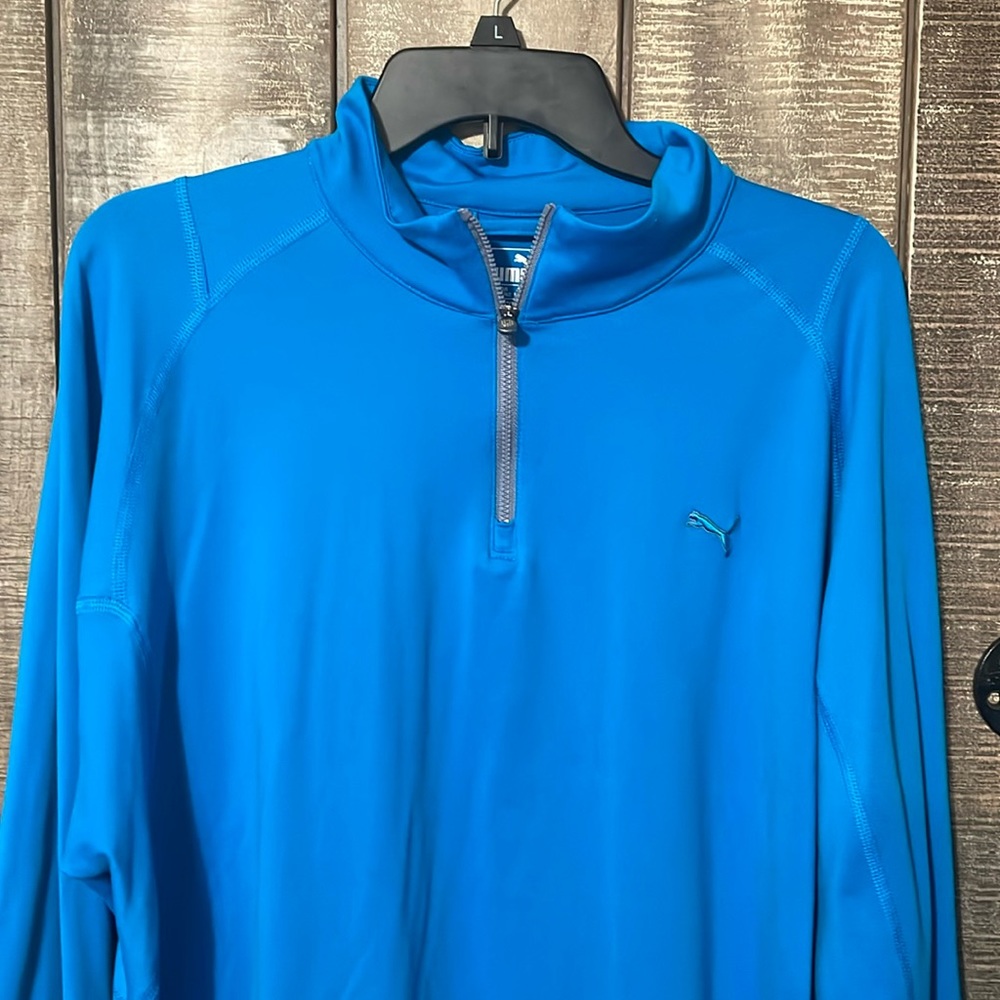 Puma Men's Blue Quarter-Zip Shirt